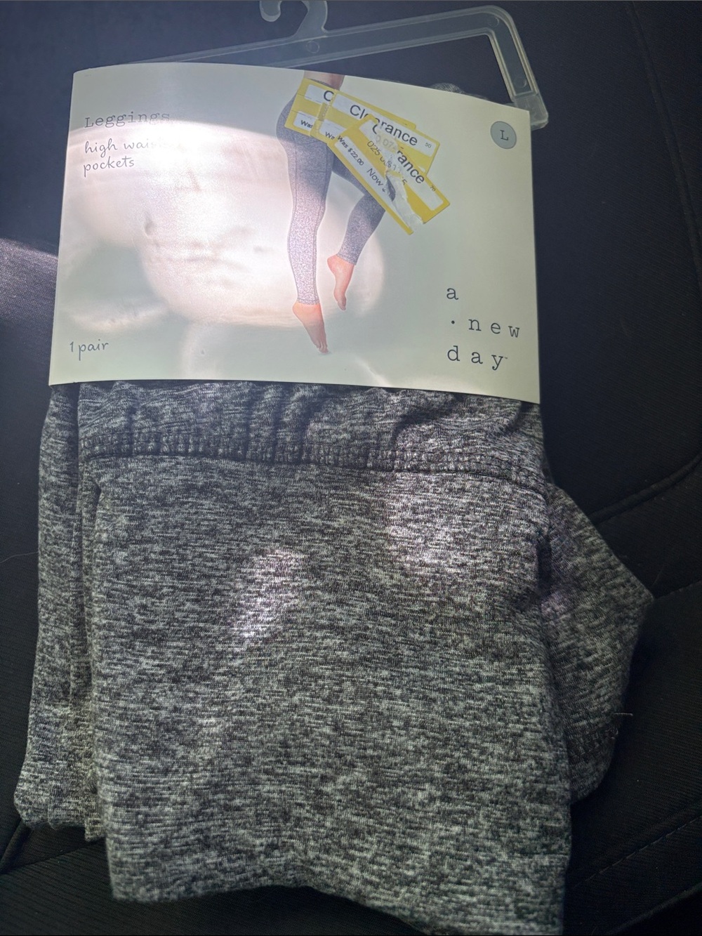 a new day Gray Space-Dye High-Waist Leggings